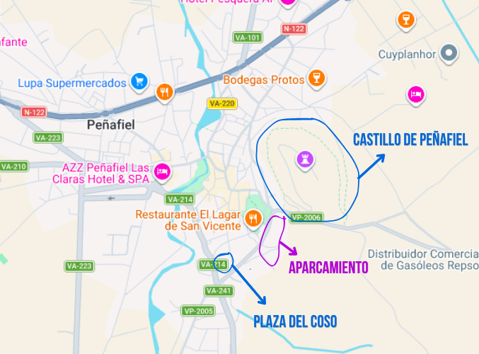 Mapa Peñafiel